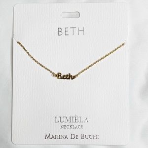 Personalized Name Necklace “Beth” Marina De Buchi